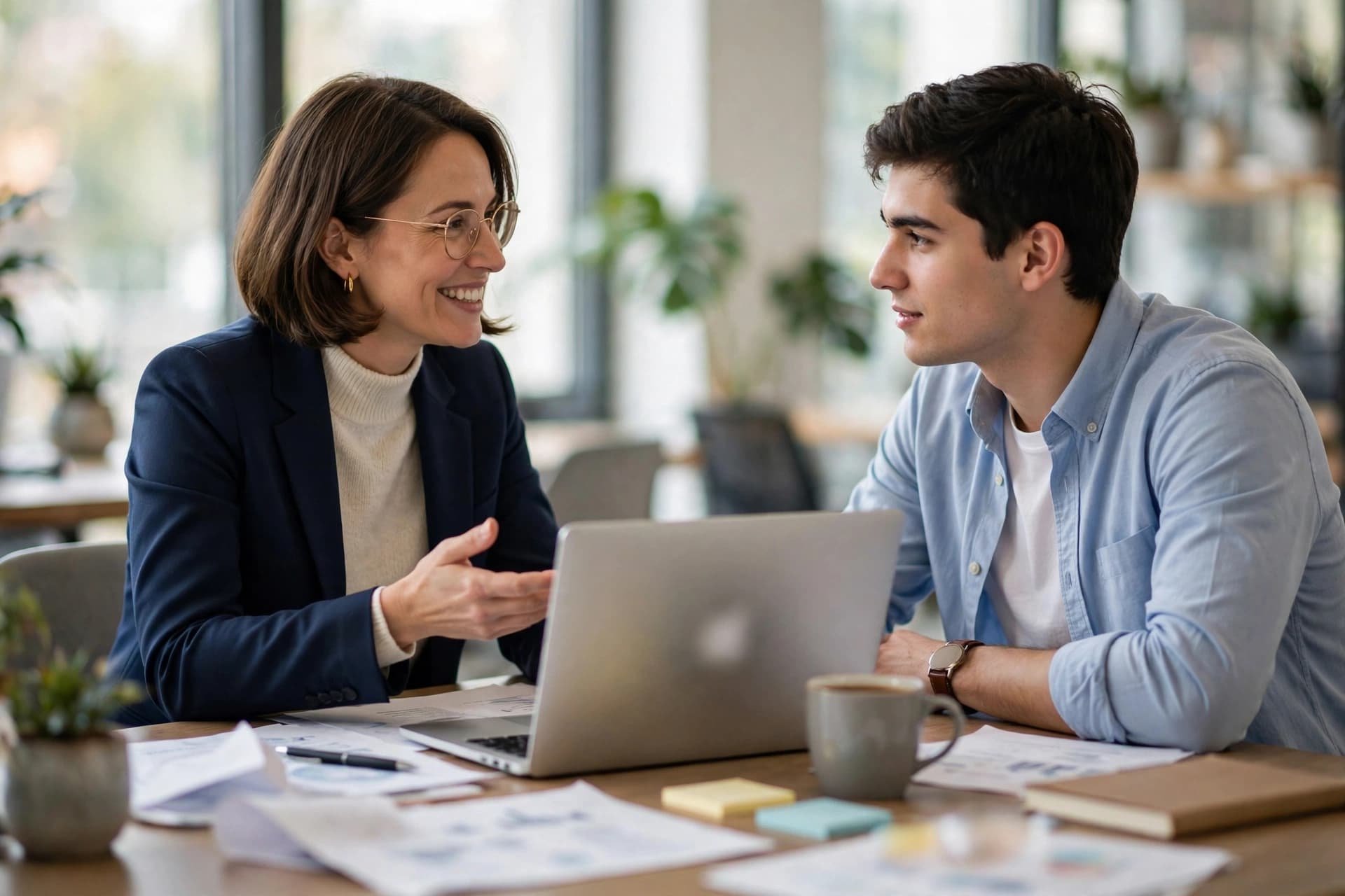 Consultant advising a client at World Route Consultants
